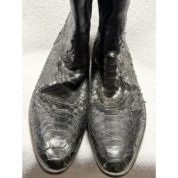 Dan Post Black Snakeskin Western Cowboy Boots Mens 10 1/2D Country Festival main image 6